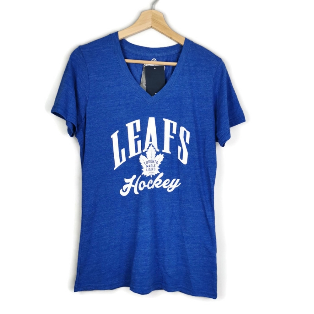 NWT Toronto Maple Leafs v-neck Tee Large